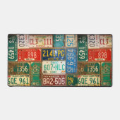 レトロライセンスプレート収集 デスクマット (正面)
