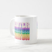 レトロライターレインボー コーヒーマグカップ (正面左)
