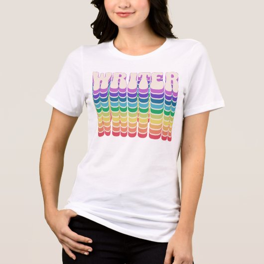 レトロライター レインボー トライブレンドTシャツ (正面)