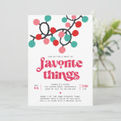 レトロライツホリデーお気に入りのパーティー 招待状 (スタンド正面)