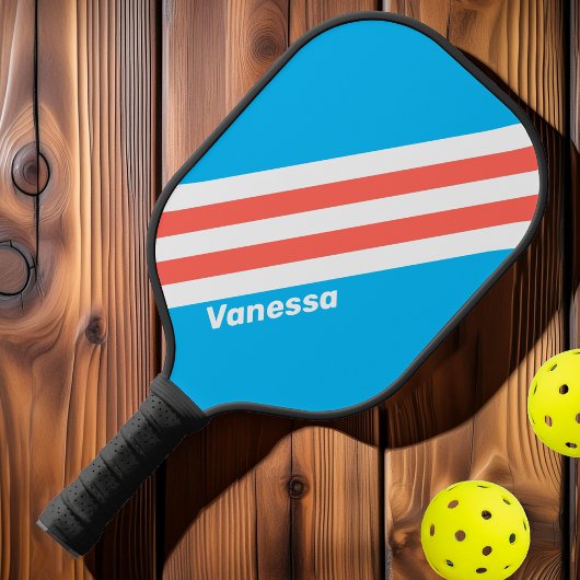 レトロライトスカイブルーストライプの名前 ピックルボールラケット