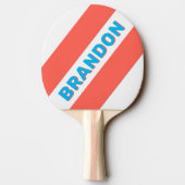 レトロライトスカイブルーストライプはっきりしたの名前 卓球ラケット (裏面)