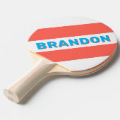 レトロライトスカイブルーストライプはっきりしたの名前 卓球ラケット (正面アングル)