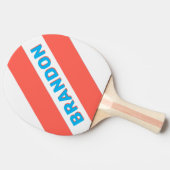 レトロライトスカイブルーストライプはっきりしたの名前 卓球ラケット (横)