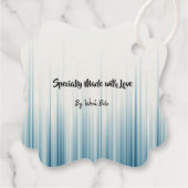 レトロライトブルービジネスQrコードのパッケージラベル フェイバータグ (裏面)