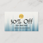 レトロライトブルーレストランQrコードメニューと 割引カード (正面)