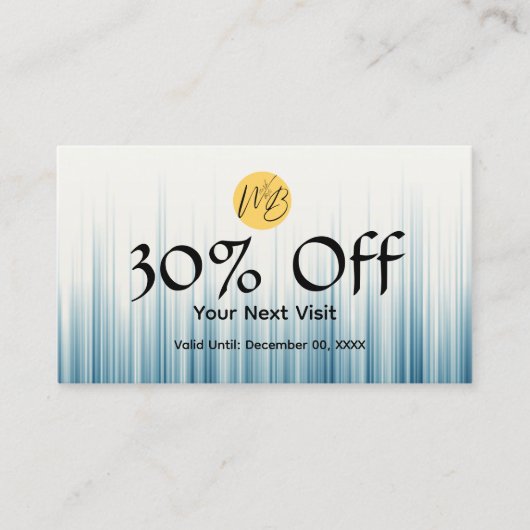 レトロライトブルーレストランQrコードメニューと 割引カード (正面)