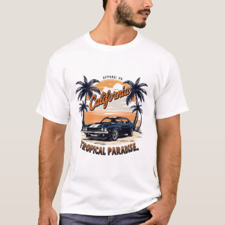 レトロライドヴィンテージカーTシャツ Tシャツ