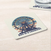 レトロライフはカーニバル スクエアペーパーコースター (アングル)