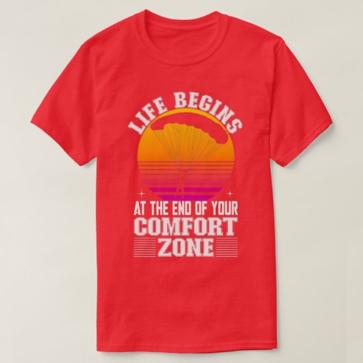 レトロライフは心地よいゾーンの最後から開始 Tシャツ (デザイン正面)