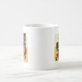 レトロライフスタイルおもしろい60カワイトホームアート  コーヒーマグカップ (中央)