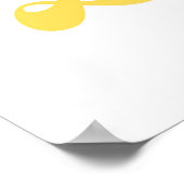 レトロライブラブイエローピンクターコイズ ポスター (角)