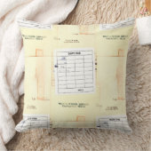 レトロライブラリのブックの期限カード クッション (ブランケット)