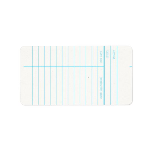 レトロライブラリのブックの期限カード ラベル (正面)