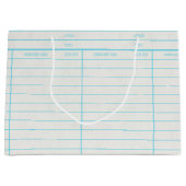 レトロライブラリのブックの期限カード ラージペーパーバッグ (正面)