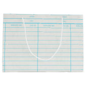 レトロライブラリのブックの期限カード ラージペーパーバッグ (裏面)