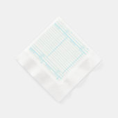 レトロライブラリのブックの期限カード 縁ありカクテルナプキン (角)