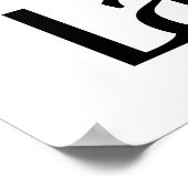 レトロライブ笑いラブ白黒タイポグラフィ ポスター (角)