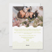 レトロライムギンガムメリークリスマスウェーブー2枚の写真 シーズンカード (裏面)