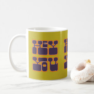 レトロライムグリーンヘイユー コーヒーマグカップ