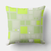 レトロライムグリーン正方形パターン クッション (裏面)