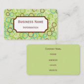 レトロライムサークル名刺 名刺 (正面/裏面)