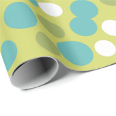 レトロライムターコイズ誕生日パーティラッピング紙 ラッピングペーパー (ロールコーナー)