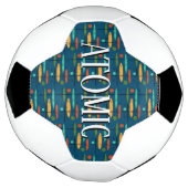 レトロラインとオーバル サッカーボール (回転)