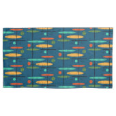 レトロラインと楕円 枕カバー (正面左)