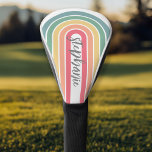 レトロラインアーチパステルレインボーカラースクリプト名 ゴルフヘッドカバー<br><div class="desc">パステルファンキーの線のアーチパターン – 青、緑、黄、オレンジ、赤。レトロなデザインは、厚い色の曲線と線を含む。名前を追加するか、おもしろいのレトロパドルの文字を削除する。名前はグレーのトレンディースクリプトフォント。リンもしクにクリックはカスタマイズ、高度なデザイン領域に移動し、アーチの色を変更できる。</div>