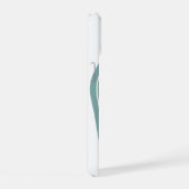 レトロラインアーチパステルレインボーカラースクリプト名 iPhone 15ケース (右側面)