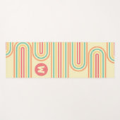 レトロラインアートアーチズモノグラム ヨガマット (正面(横))