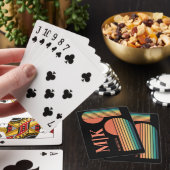 レトロラインアートサンセットサウスウエストカラーズサークル トランプ (インサイチュ)