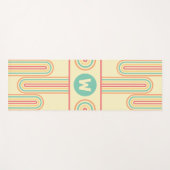 レトロラインアートモノグラム ヨガマット (正面(横))