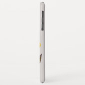 レトロラインアート黄色い花の個人名入り Case-Mate iPhoneケース (裏面/左)