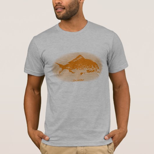 レトロラインオレンジフィッシュ Tシャツ (正面)