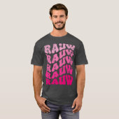 レトロラウウ 名前入りパーソナライズ ラウウ グルービー ヴィン Tシャツ (正面フル)