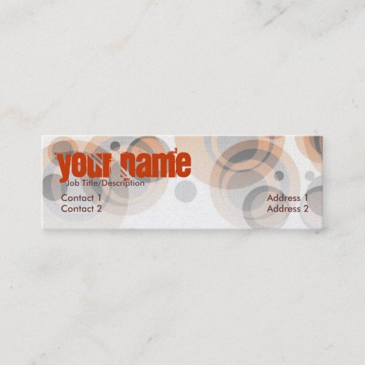 レトロラウンドMini名刺 スキニー名刺 (正面)