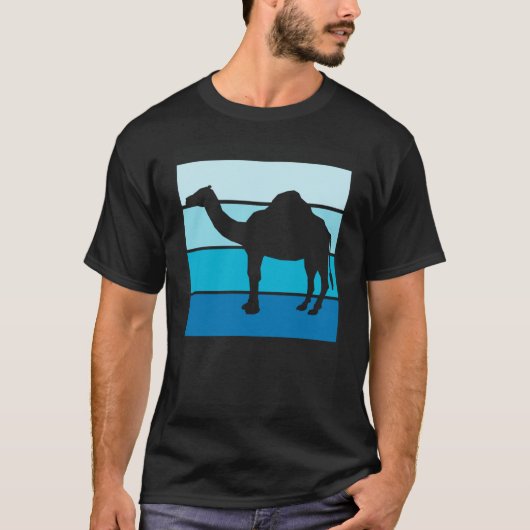 レトロラクダヴィンテージ動物境界 Tシャツ (正面)