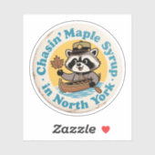 レトロラクーンカヌノースヨーク シール (シート)