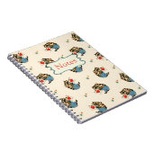 レトロラクーンバレンタインデーとラブレター ノートブック (右側)