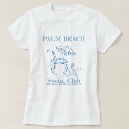 レトロラグジュアリービーチソーシャルクラブロゴハッチェロケット Tシャツ