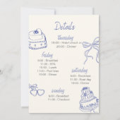 レトロラグジュアリービーチ | 編集可能なブライズパーティー 招待状 (裏面)