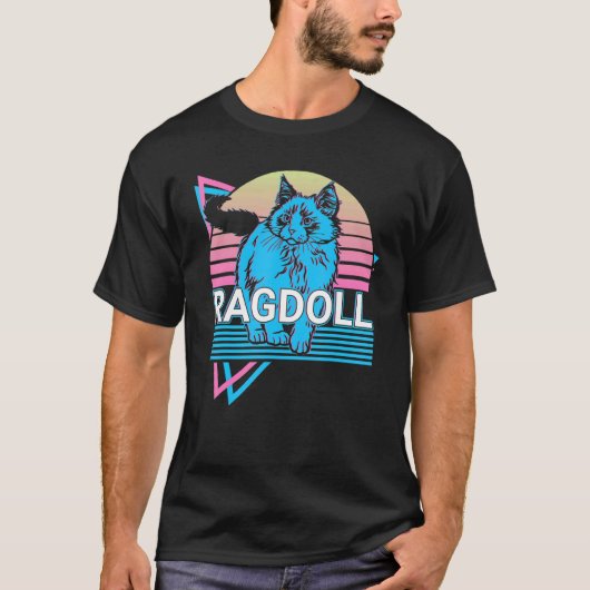 レトロラグドールキャット Tシャツ (正面)