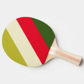 レトロラグビーはっきりしたストライプのビー 卓球ラケット (横)