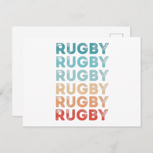 レトロラグビーヴィンテージプレゼント ポストカード (正面/裏面)