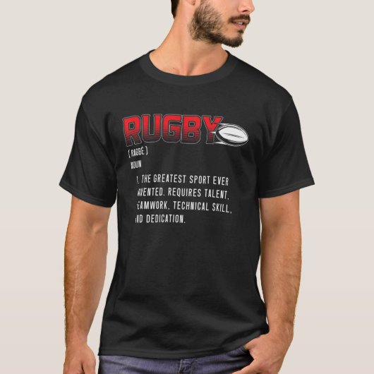 レトロラグビー定義 |ラグビープレーヤー |ラグビー Tシャツ (正面)