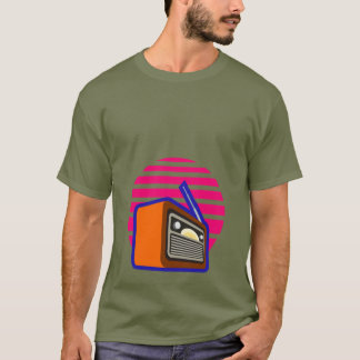 レトロラジオビンテージ メンズTシャツ Tシャツ