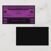 レトロラジオ名刺（紫） 名刺 (正面/裏面)