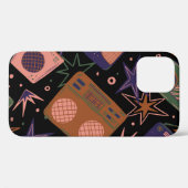 レトロラジオ、テープレコーダパターン。 Case-Mate iPhoneケース (裏面 (横))